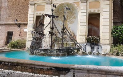 La Fontana della Galera en los Jardines Vaticanos
